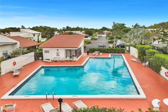 view of pool with a patio