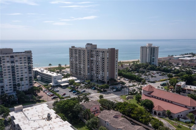 bird's eye view with a water view and a city view