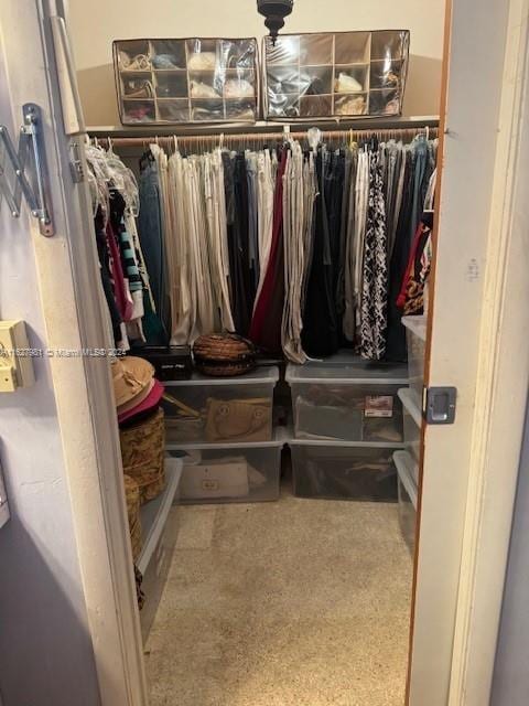 view of walk in closet