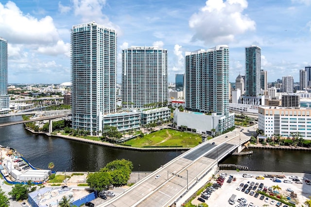 view of city featuring a water view