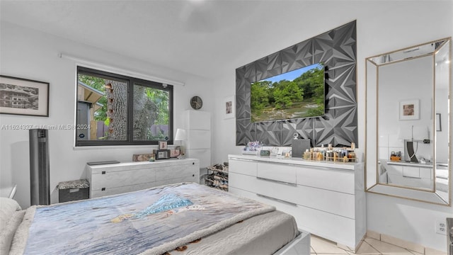 view of tiled bedroom