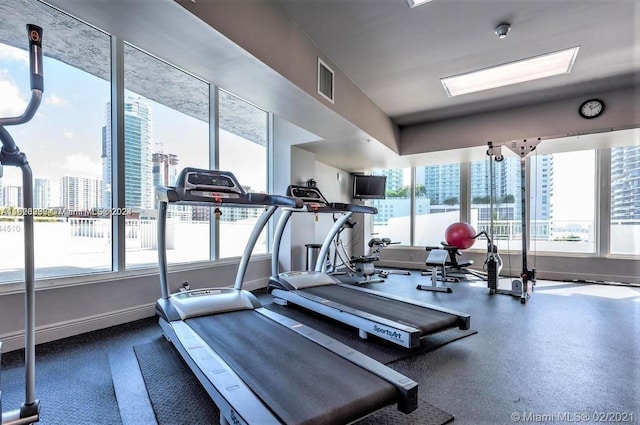 view of workout area