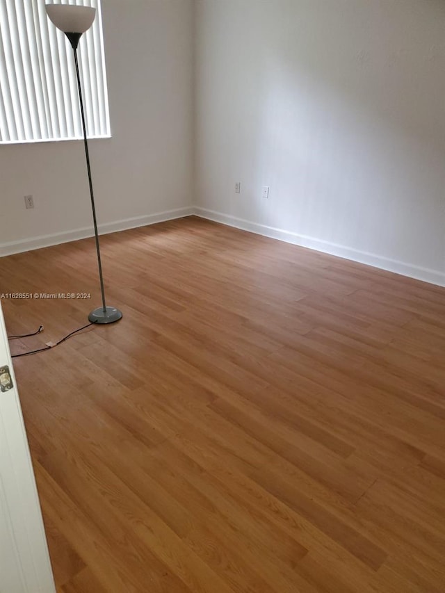 empty room featuring light wood-type flooring