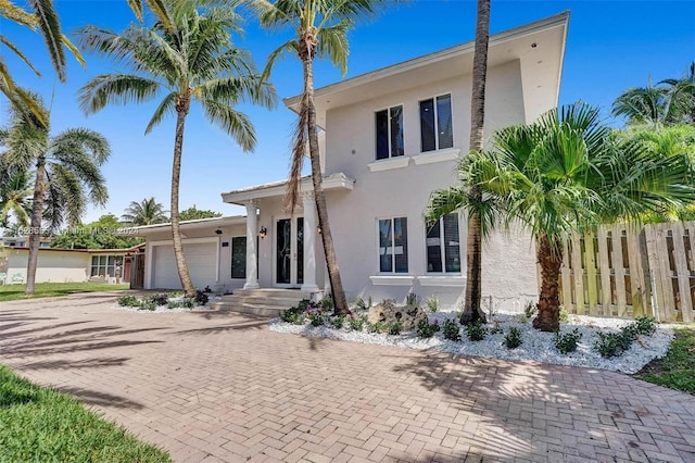 view of front of home featuring a garage