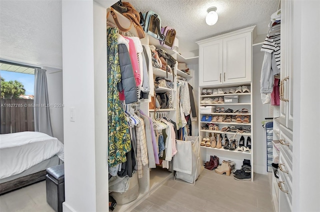 view of walk in closet