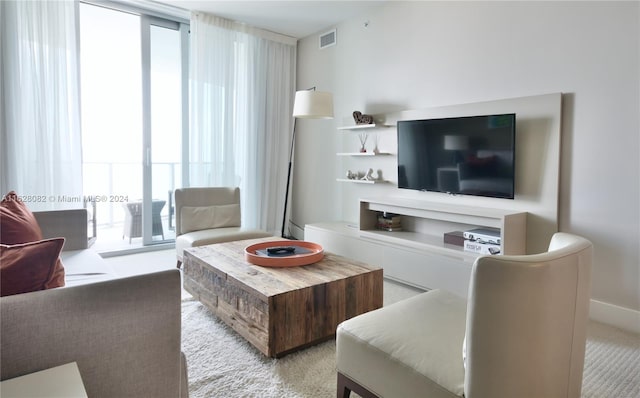 view of carpeted living room