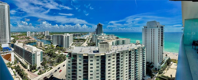 view of city featuring a water view