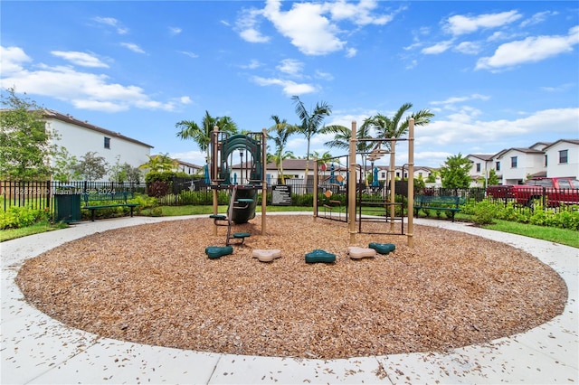 view of jungle gym