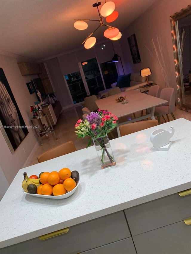 kitchen with tile patterned floors