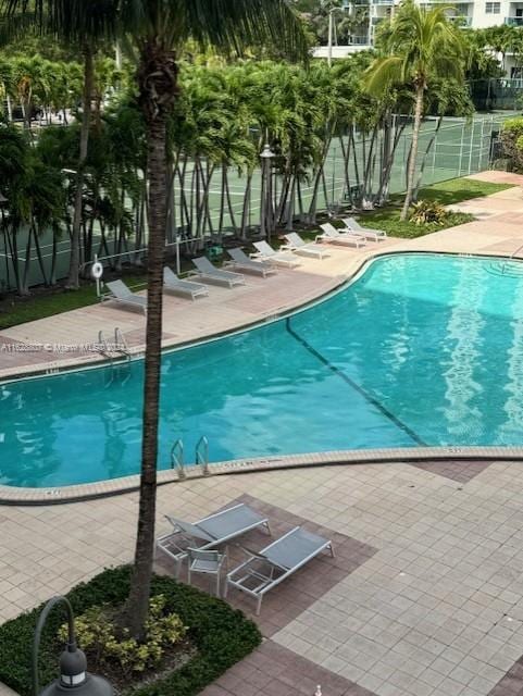 view of pool with a patio