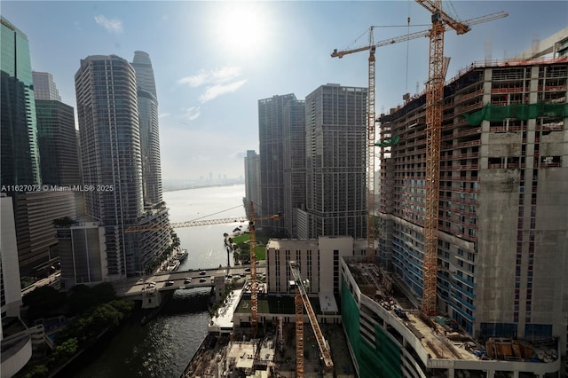 view of city featuring a water view