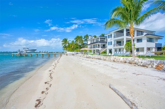 water view with a beach view