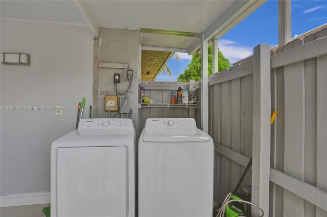 laundry area with washer and dryer