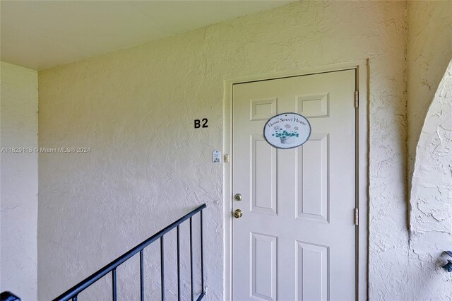 view of doorway to property