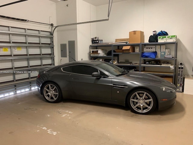 garage with electric panel