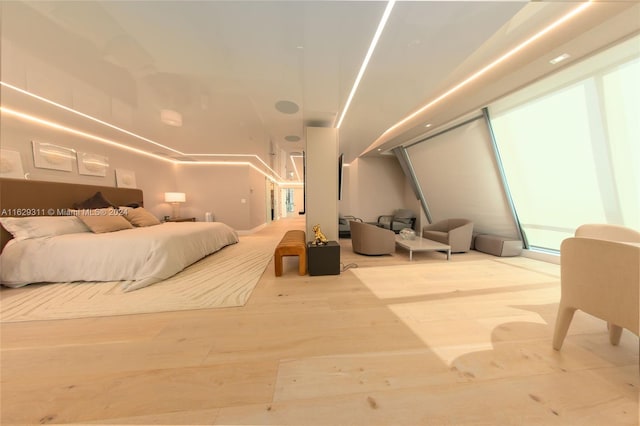 bedroom featuring hardwood / wood-style flooring