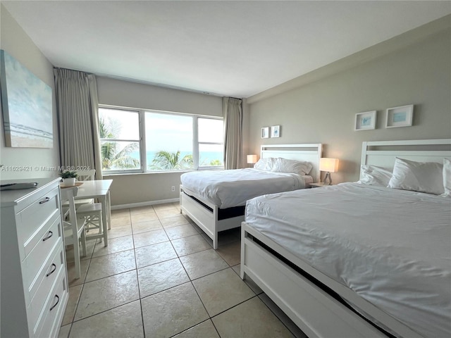 view of tiled bedroom