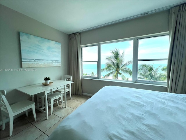 view of tiled bedroom