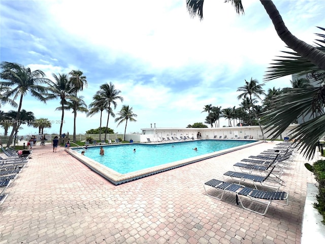 view of pool with a patio area