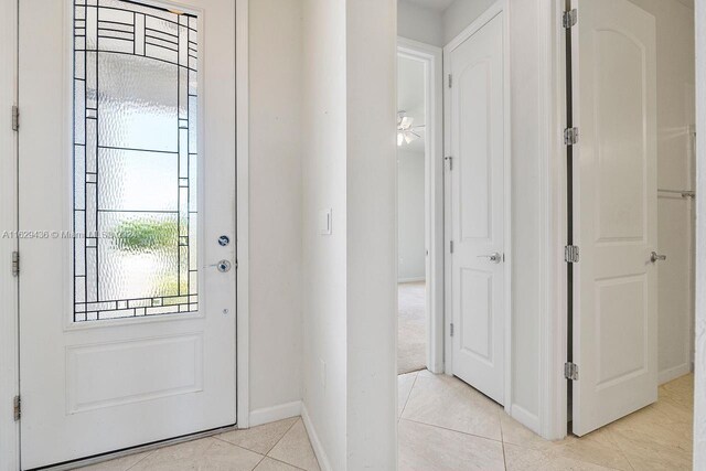 view of tiled foyer