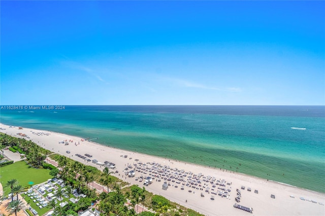 water view featuring a beach view