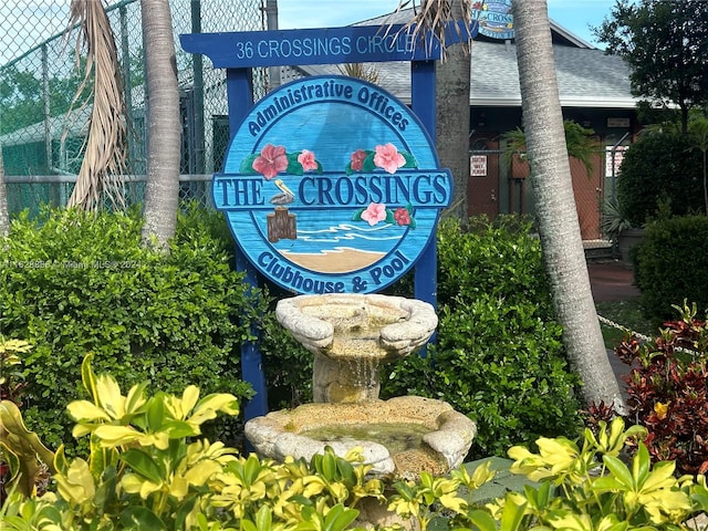 view of community sign