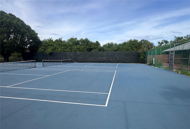 view of tennis court