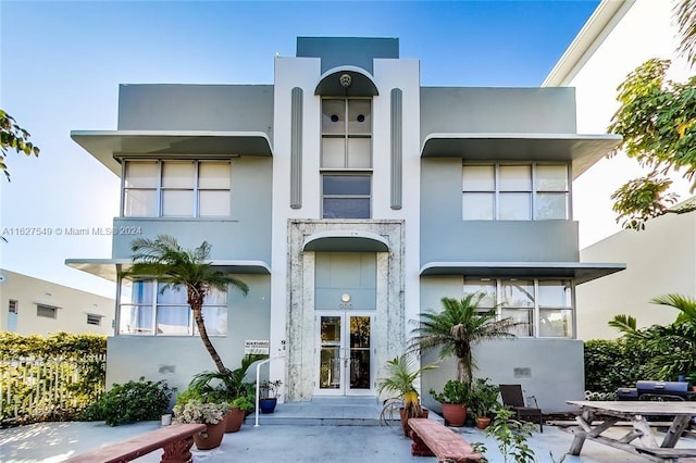 exterior space featuring french doors