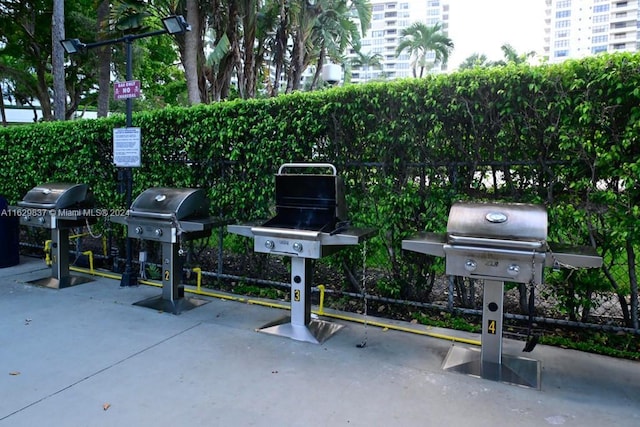 view of patio featuring area for grilling