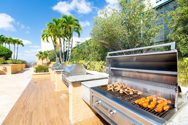 view of patio featuring area for grilling