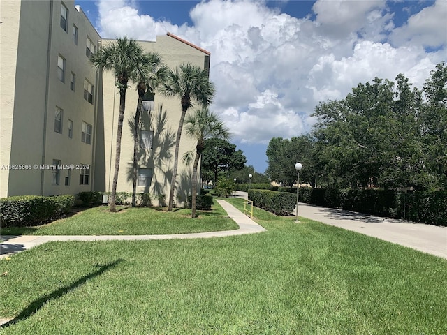 surrounding community featuring a lawn