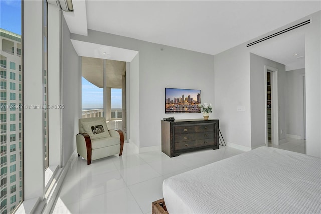 view of tiled bedroom