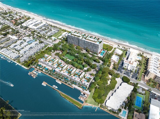 1177 Hillsboro Mile Unit 501, Hillsboro Beach, FL 33062 - aerial view of property and surrounding area featuring expansive beach