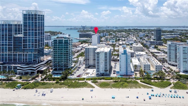401 69th St Unit 411, Miami Beach, FL 33141 - view of urban area featuring waterfront with a beach