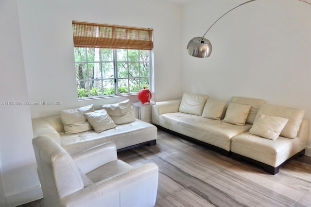 living room featuring wood-type flooring