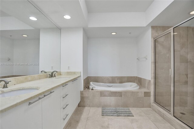 bathroom featuring tile patterned floors, toilet, and walk in shower