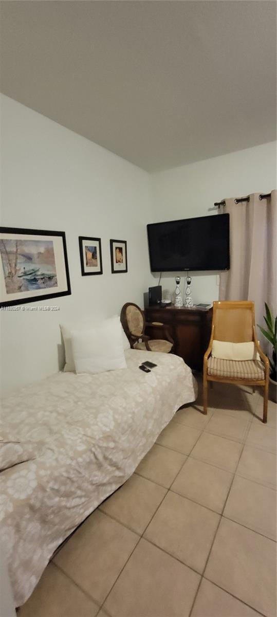 view of tiled bedroom