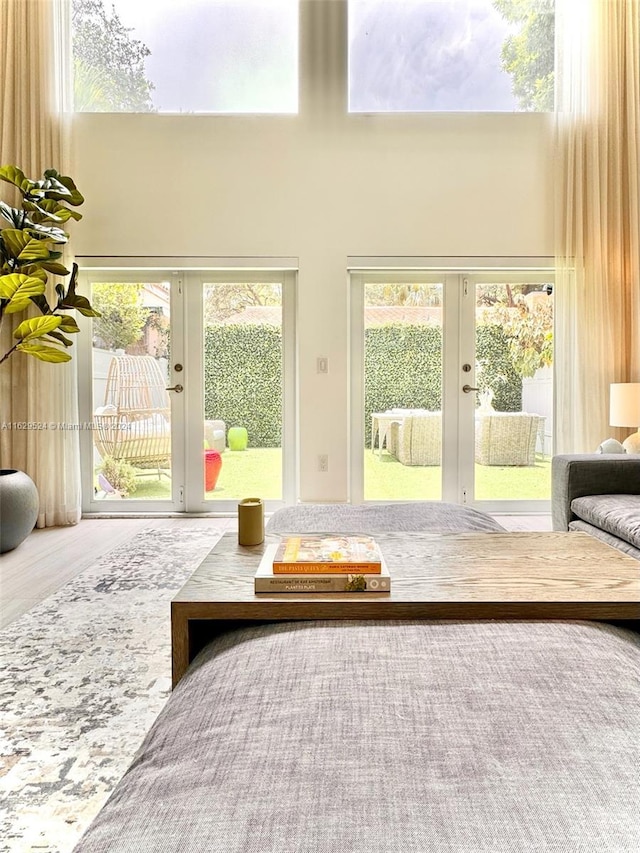 doorway featuring french doors