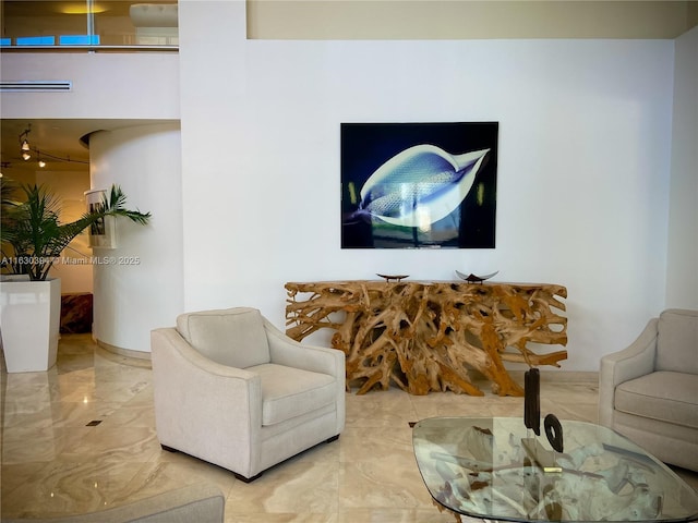 2080 S Ocean Dr Unit 701, Hallandale Beach, FL 33009 - living room with marble tiled floors