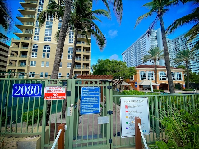 exterior space featuring fence