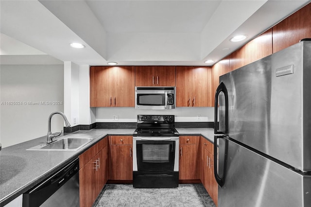 kitchen featuring sink and appliances with stainless steel finishes