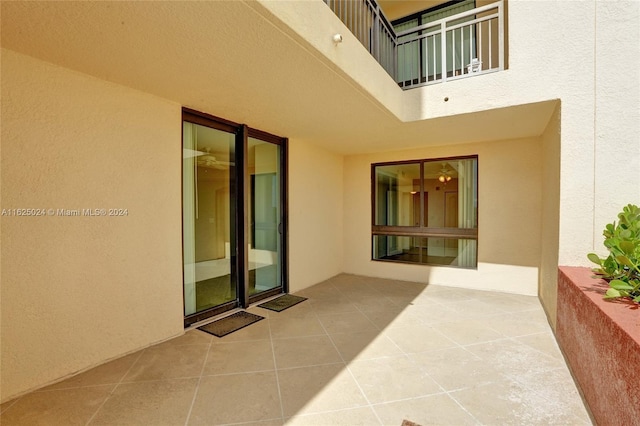 view of patio with a balcony