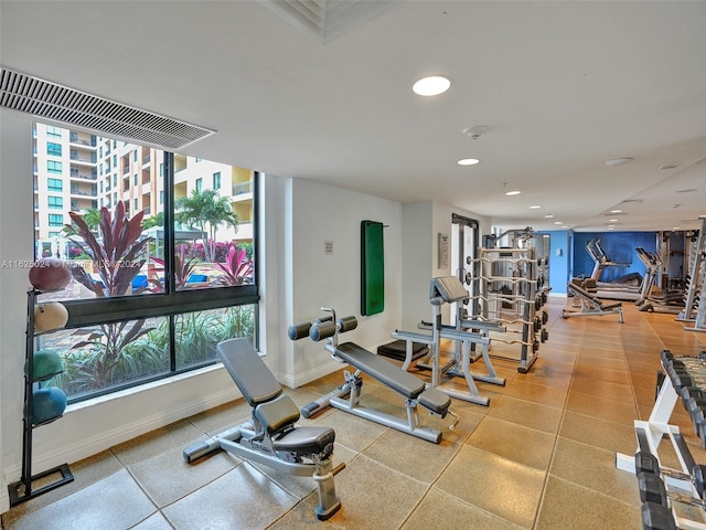 view of exercise room