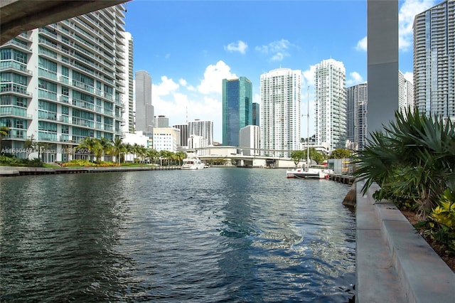 view of water feature