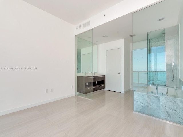 empty room with sink