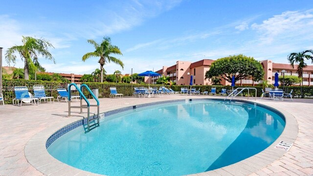 view of pool with a patio area