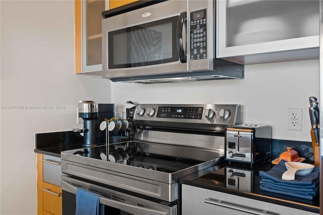 kitchen with stainless steel appliances