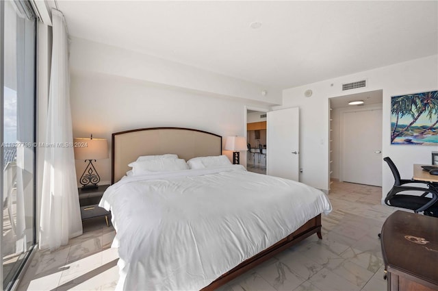 view of tiled bedroom