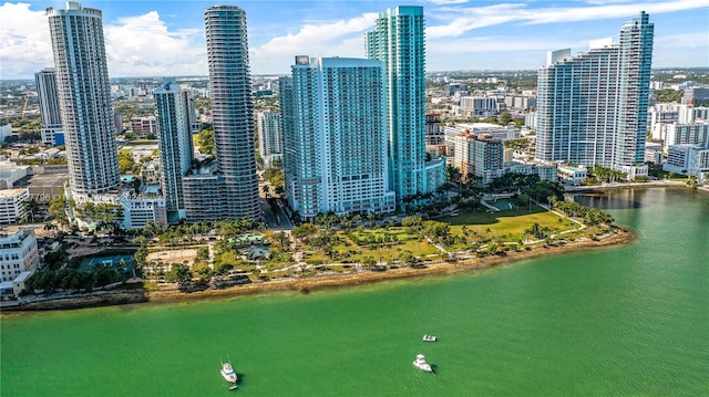 view of city featuring a water view