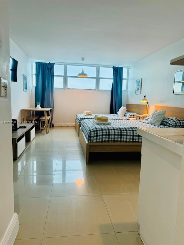 view of tiled bedroom